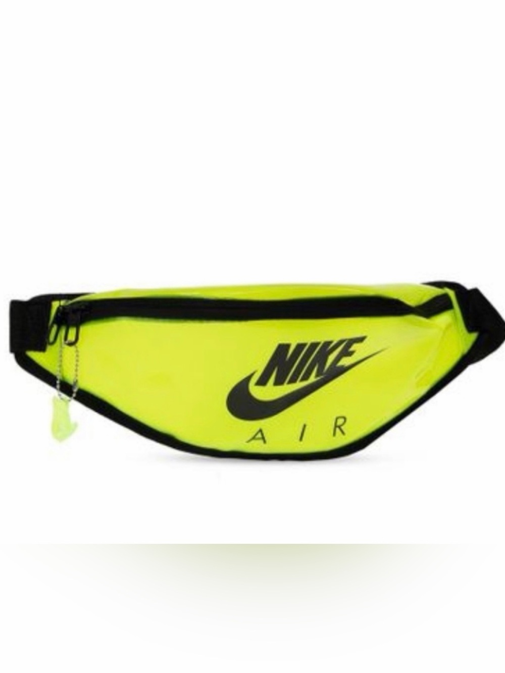 Nike SB Neon Yellow & Black Air Waist/Fanny Pack/Crossbody Bag & Keychain NWT